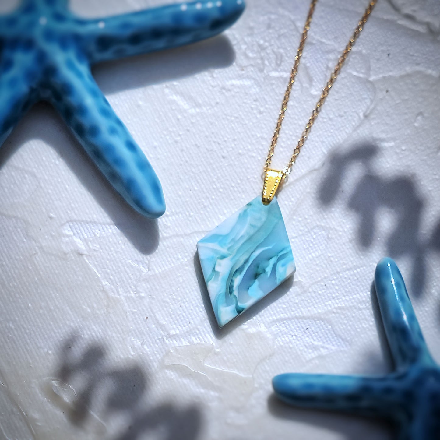 Halskette "Marbled Sea" - Wildes Wiesel | wild & kulinarisch