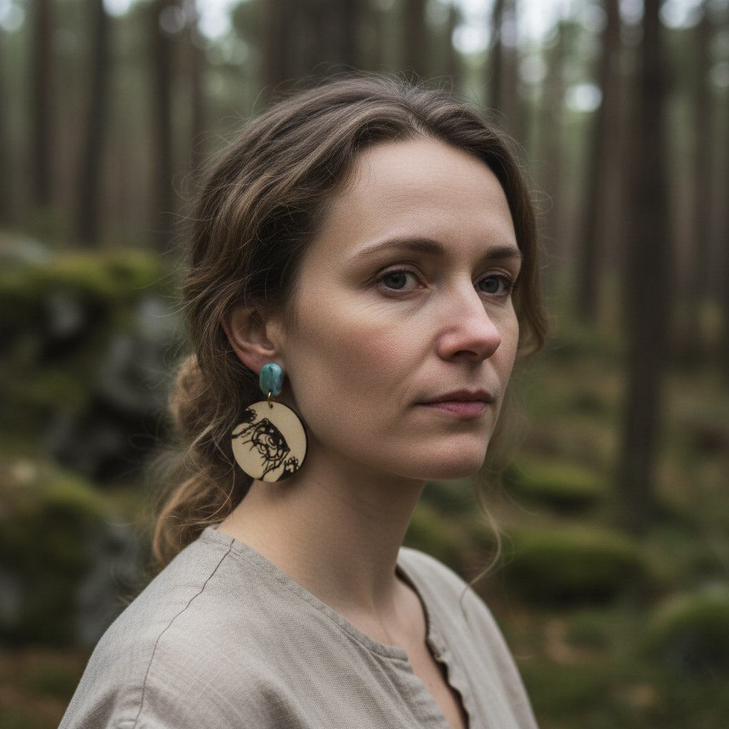 Ohrringe "Marbled Otter" - Wildes Wiesel | wild & kulinarisch