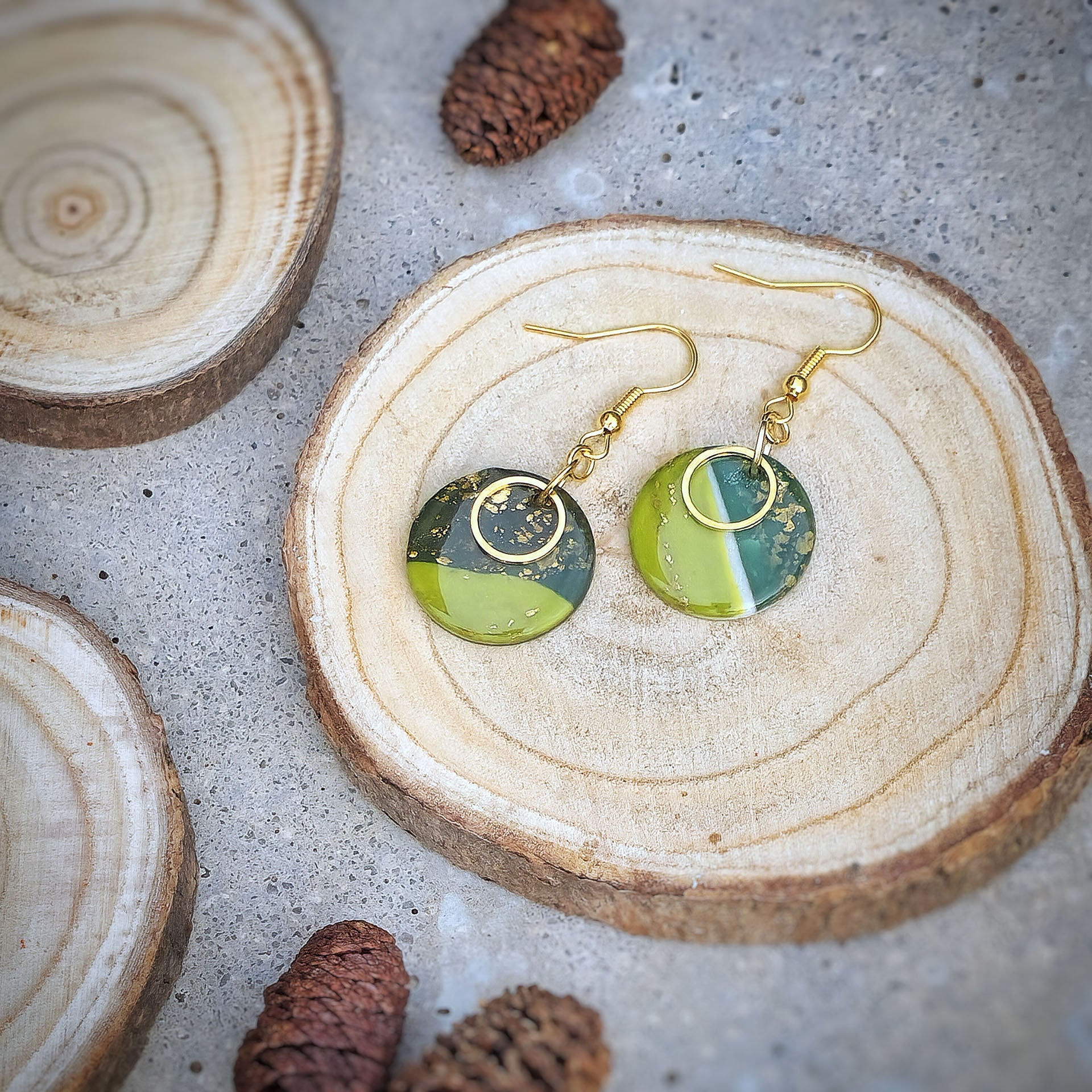 Ohrringe "Green with envy" | Circles - Wildes Wiesel | wild & kulinarisch