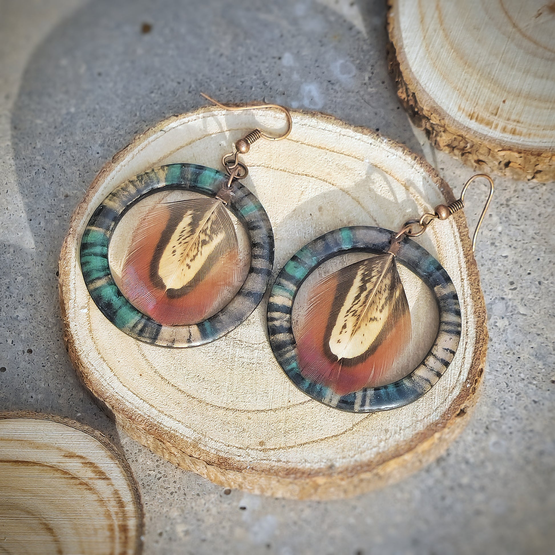 Ohrringe "Phasianus Circle" - Wildes Wiesel | wild & kulinarisch