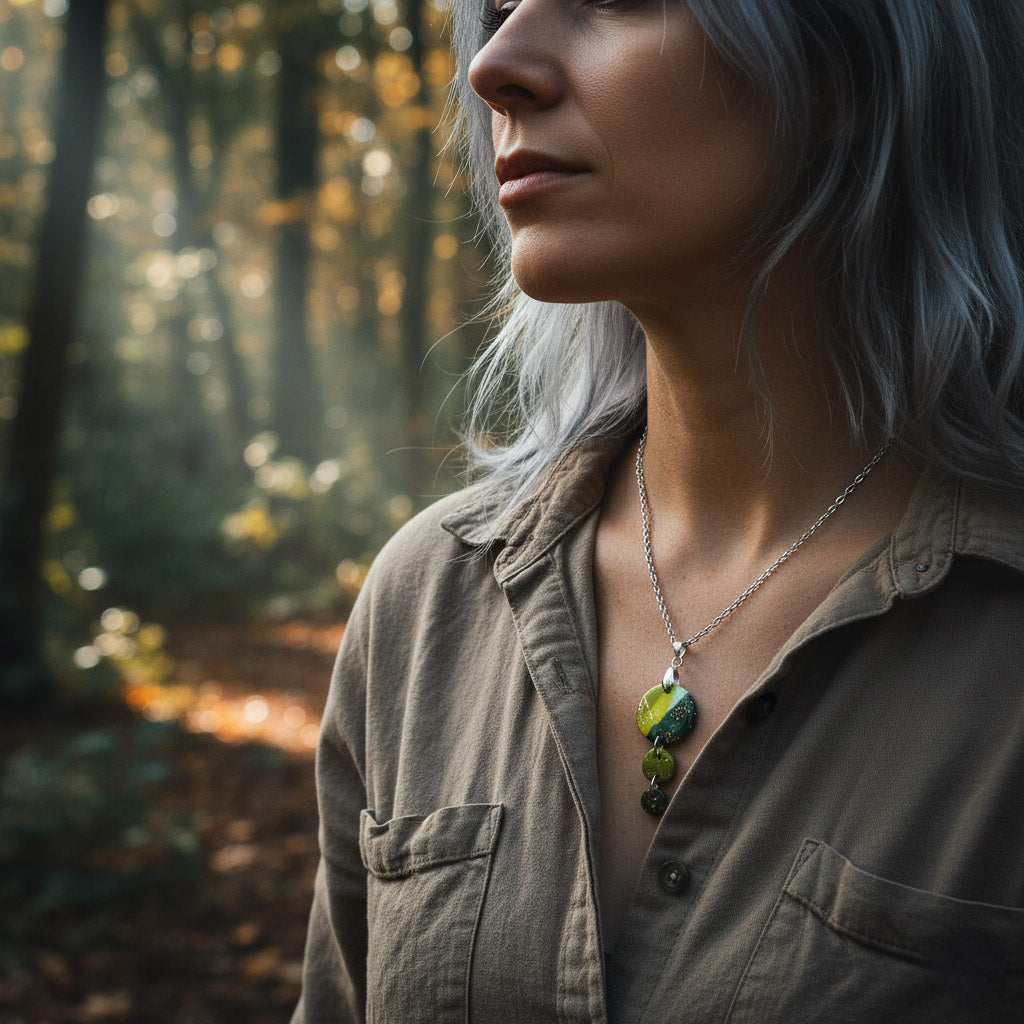 Halskette "Green with envy" - Wildes Wiesel | wild & kulinarisch