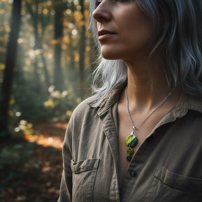 Halskette "Green with envy" - Wildes Wiesel | wild & kulinarisch