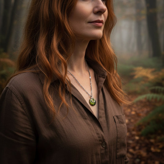 Halskette "Green with envy" | Circles - Wildes Wiesel | wild & kulinarisch