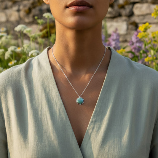 Halskette "Marbled Hexies" - Wildes Wiesel | wild & kulinarisch