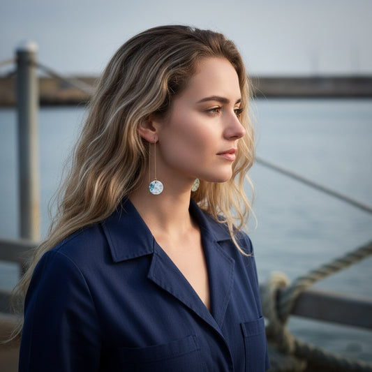 Ohrringe "Marbled Pearl" - Wildes Wiesel | wild & kulinarisch