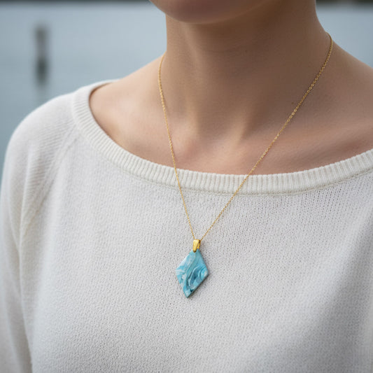 Halskette "Marbled Sea" - Wildes Wiesel | wild & kulinarisch