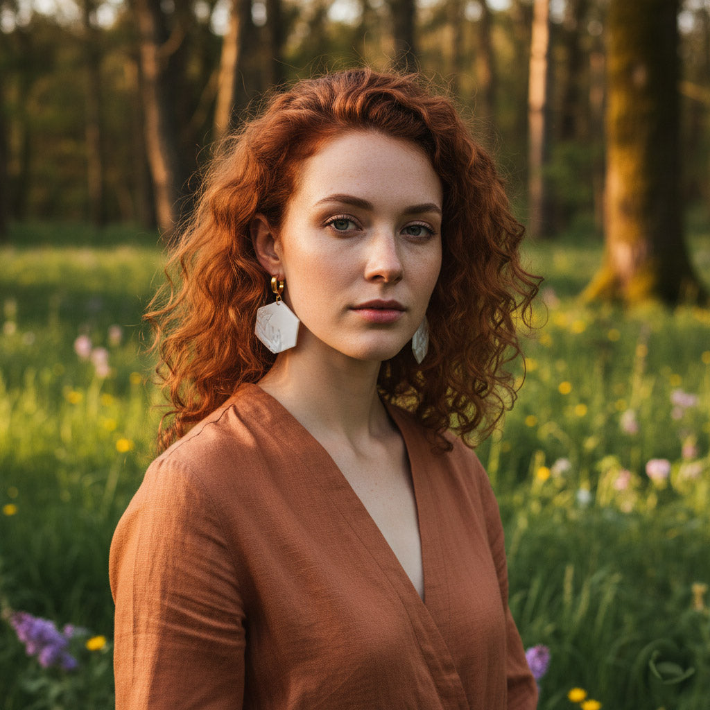 Ohrringe "White Meadow" - Wildes Wiesel | wild & kulinarisch