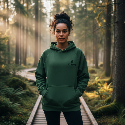 ad silvam - Unisex Raglan-Hoodie (innen angeraut) mit Stick | Capsule Hoodie